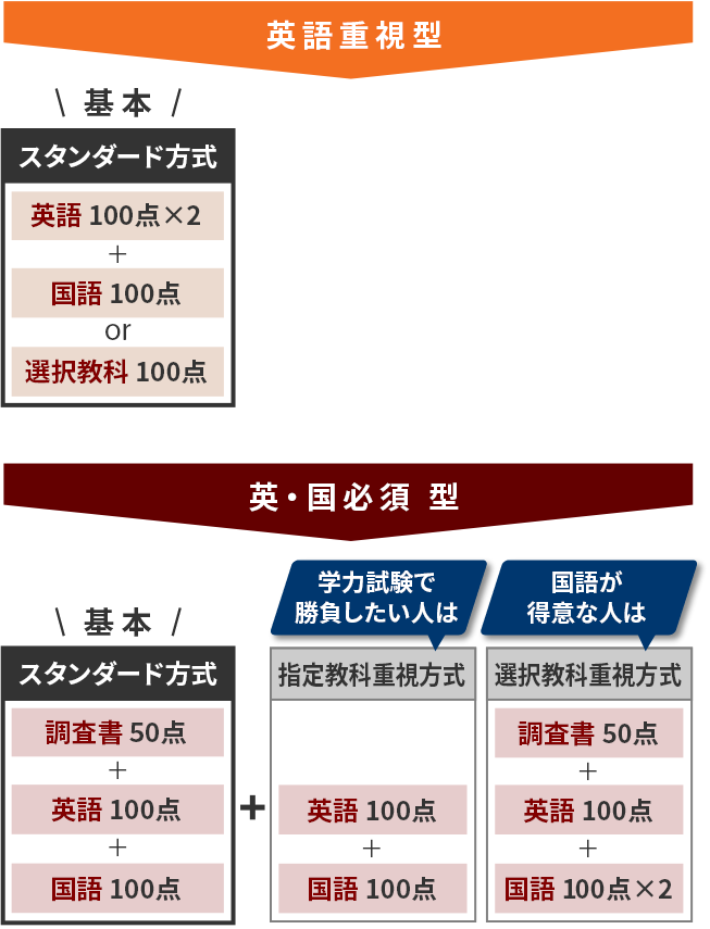 （例）一般前期入学試験 国際学部の場合