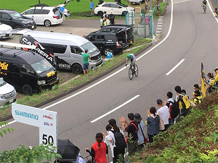 大阪産業大学田窪さん自転車競技石川ロード入賞