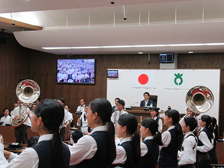 桐蔭高校吹奏楽部による演奏